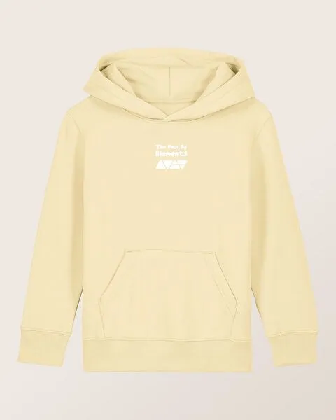 THE FACE OF ELEMENTS THE FACE OF ELEMENTS Playful Color Rush - Relaxed Fit Kids Hoodie aus 100% Bio-Baumwolle, Butterlemon (gelb), – Produktbild 1 von 4