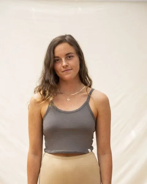 MATONA Matona Crop Top für Frauen aus Bio-Baumwolle / Basic Crop Top, Grau, – Produktbild 1 von 2