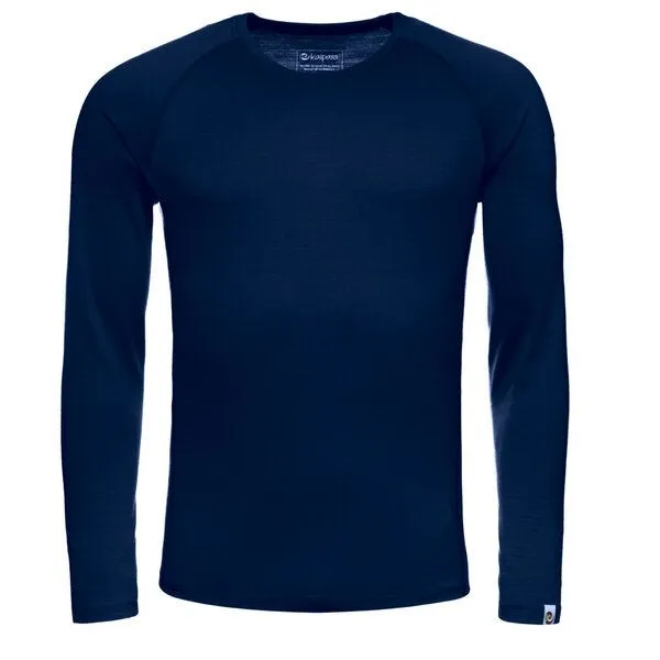 Kaipara - Merino Sportswear Kaipara - Merino Sportswear Merino Raglan langarm Unterhemd Herren Slimfit 200, Blau, – Produktbild 1 von 2