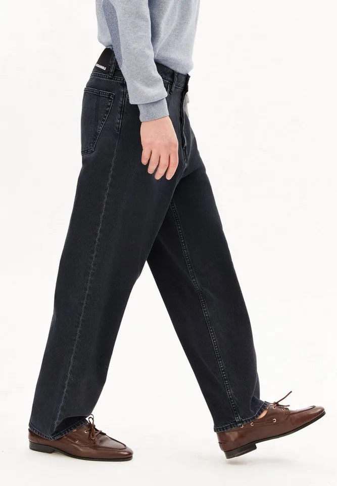 ARMEDANGELS ARMEDANGELS Weite Jeans JAAMEO (Non-Stretch, Baggy Fit) Mid waist, Schwarz, – Produktbild 5 von 5
