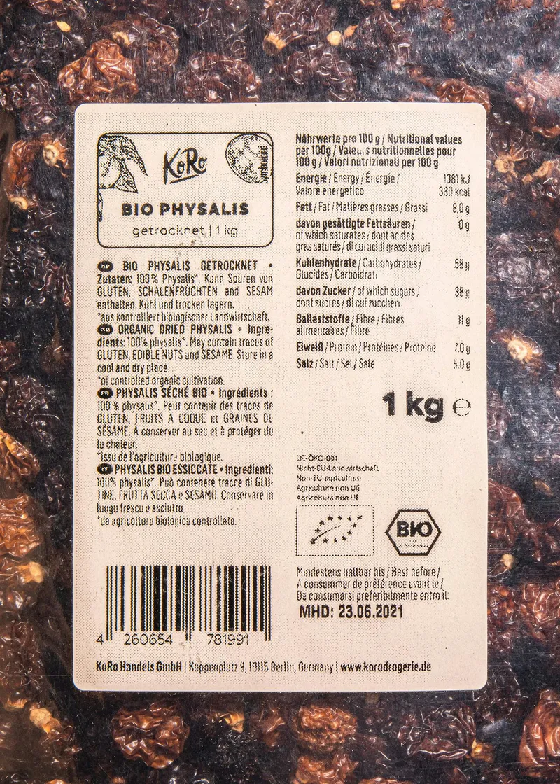 KoRo Getrocknete Bio Physalis 1 kg – Produktbild 3 von 5