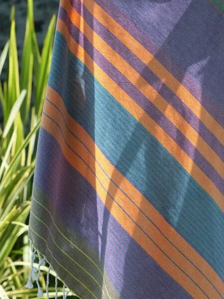 Karawan authentic Karawan authentic Fouta Hammamtuch aus Biobaumwolle, Purple sun, – Produktbild 4 von 4