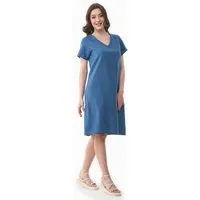 ORGANICATION ORGANICATION Kleid aus TENCEL Lyocell und Leinen, Blau(light navy), – Produktbild 1 von 1