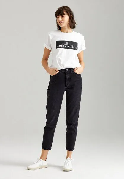 THOKKTHOKK ThokkThokk Damen Mom Cropped Jeans aus Biobaumwoll-Mix, Indigo (blau), – Produktbild 7 von 7