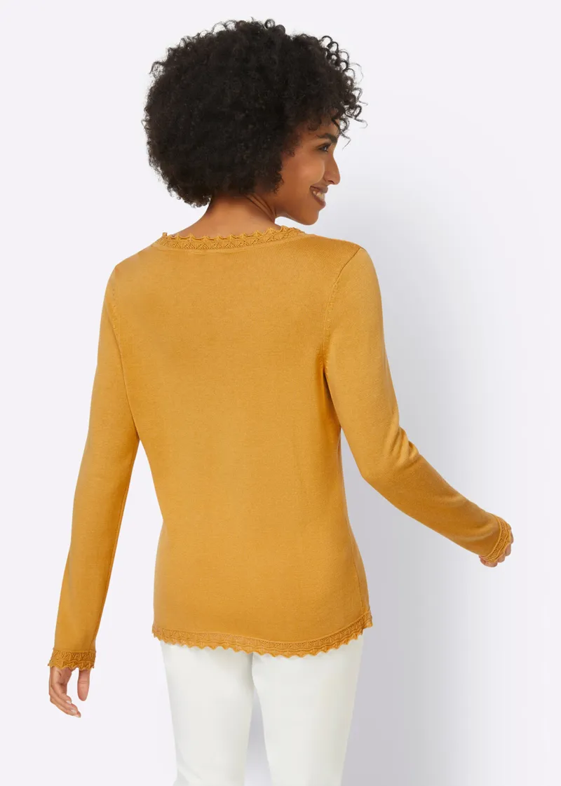 heine heine Ajourpullover ocker, Ocker, – Produktbild 2 von 2