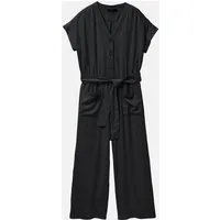 recolution Damen Jumpsuit aus Leinen und LENZING ECOVERO Viskose Mix - DIANELLA - recolution, Black (schwarz), – Produktbild 1 von 1
