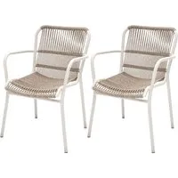 2er-Set Gartenstuhl "Fellow" Gestell: Aluminium, Seilbespannung, sand – Produktbild 1 von 1