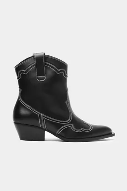 BOHEMA BOHEMA Damen vegan Cowboystiefel Stitchy Schwarz – Produktbild 1 von 1