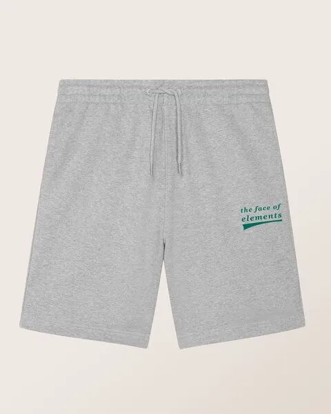 THE FACE OF ELEMENTS THE FACE OF ELEMENTS Statement - Relaxed Fit Shorts aus 100% Bio-Baumwolle, Heather grey (grau), – Produktbild 1 von 3