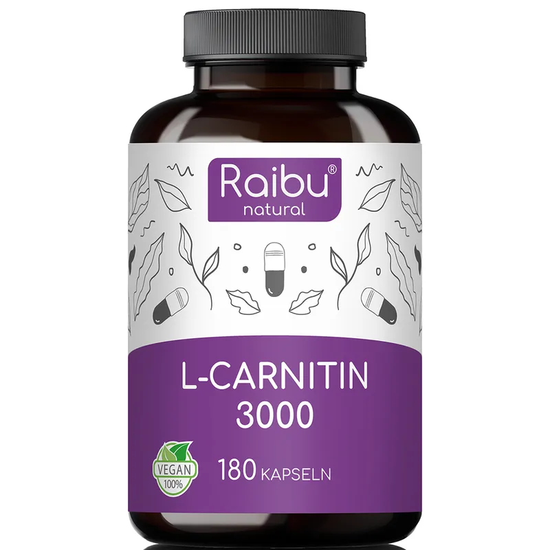 Raibu Natural Raibu Natural L-Carnitin 3000 | 180 Kapseln – Produktbild 1 von 1