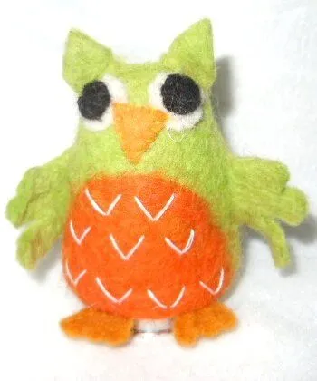 short'n'pietz short'n'pietz Eule als Filz Eierwärmer, Orange, – Produktbild 1 von 2