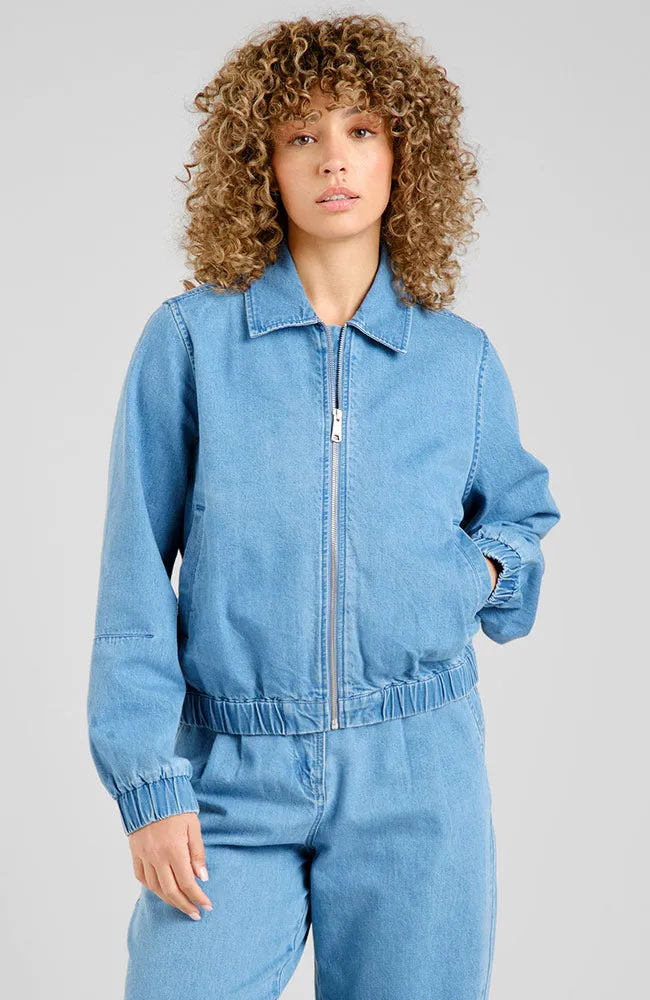Dedicated DEDICATED Damen vegan Bomberjacke Sunna Jeansblau, Blau, – Produktbild 1 von 2