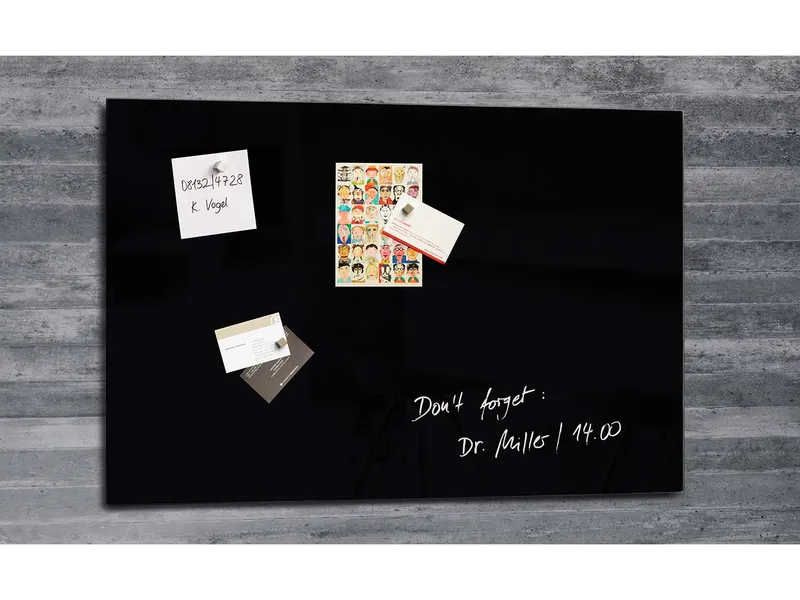 Sigel Sigel Glas-Magnettafel "artverum" 60 x 40 cm, Schwarz, – Produktbild 2 von 3