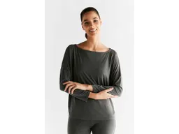 True North TRUE NORTH Damen-Yoga-Langarmshirt mit U-Boot-Ausschnitt, pirate black, Gr. S – Produktbild 1 von 1