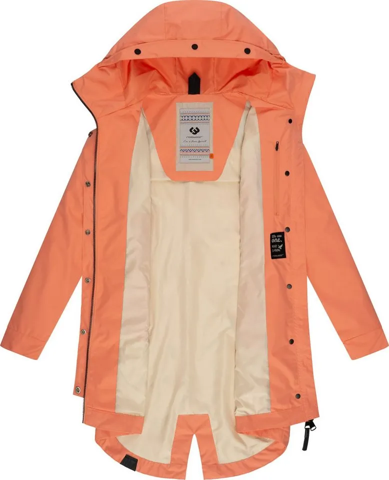 ragwear ragwear Jerseymantel Rejany Wasserdichter Damen Parka für die Übergangszeit, Orange, – Produktbild 1 von 4