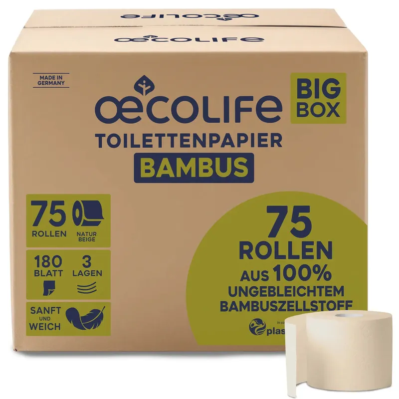 oecolife Toilettenpapier XXL-Box Bambus – Produktbild 1 von 1