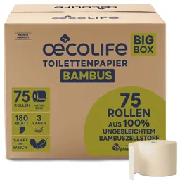 oecolife Toilettenpapier XXL-Box Bambus – Produktbild 1 von 1
