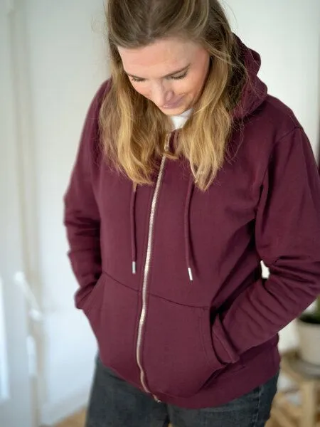 FUXBAU FUXBAU fux Sweatjacke, Bordeaux, – Produktbild 3 von 4