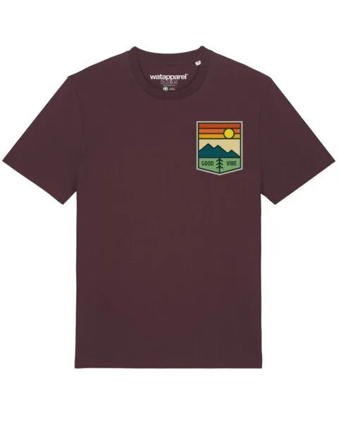 watapparel watapparel T-Shirt Unisex Good Vibe, Red brown, – Produktbild 1 von 3