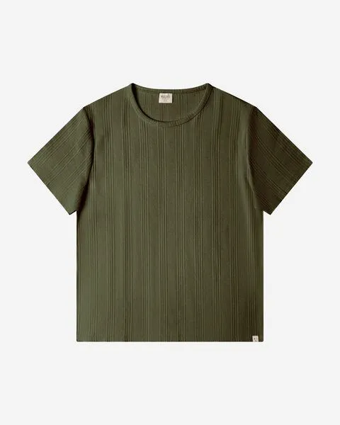 MATONA Matona T-Shirt | Shortsleeve Rib T-Shirt | aus Baumwolle, Bronze green, – Produktbild 3 von 3
