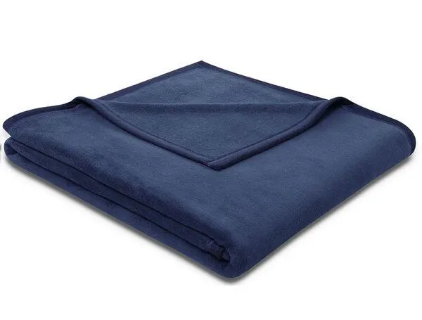 biederlack biederlack Wohn- und Kuscheldecke "Pure Cotton" tolle Farben, Mitternacht, – Produktbild 1 von 3