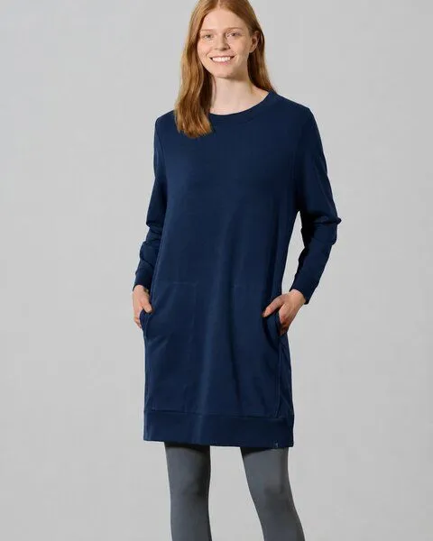 HempAge HempAge Sweatdress Hanf/Biobaumwolle, Navy (blau), – Produktbild 1 von 4