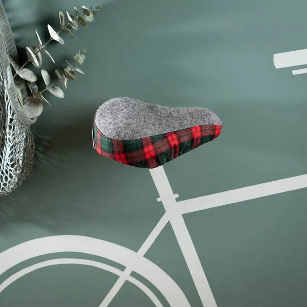 nahtur-design nahtur-design Sattelbezug aus Loden | Sitzheizung für Dein Fahrrad, Kariert_02, – Produktbild 1 von 5