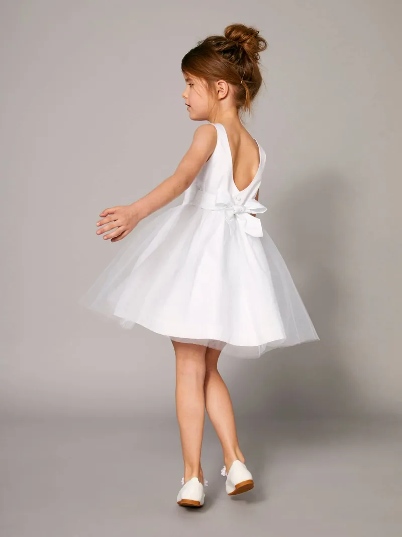 Vertbaudet Festliches Mädchenkleid, Weiß, – Produktbild 4 von 4