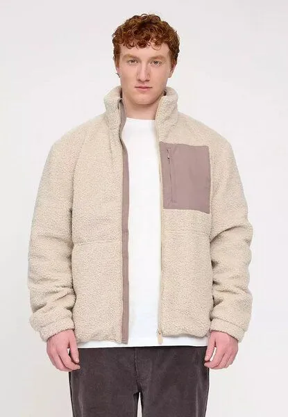 Mazine Mazine Padded Sherpa Jacke - aus recyceltem Polyester, Natural/grey brown (beige), – Produktbild 2 von 4