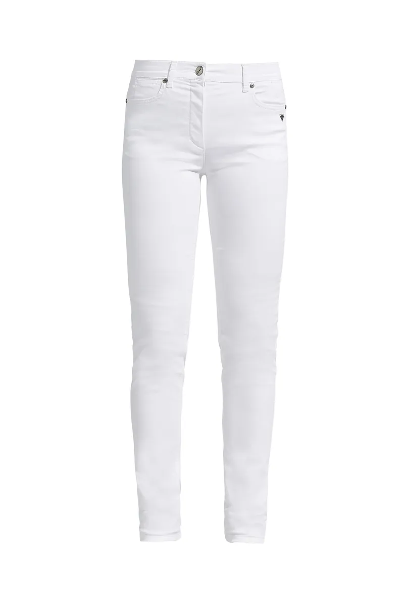 LAURIE LAURIE Damen vegan Hose Laura Slim Mittellang Weiß, Weiß, – Produktbild 1 von 2