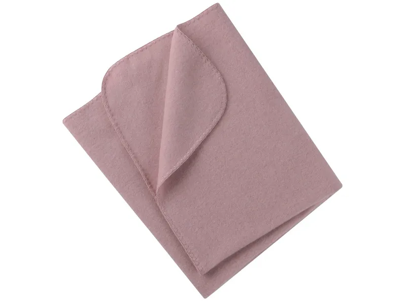 Engel natur Engel Natur Babydecke mit Muschelkante Bio-Merinowolle Fleece melange rosenholz Maße 80 x 100 cm, Rosa, – Produktbild 1 von 1