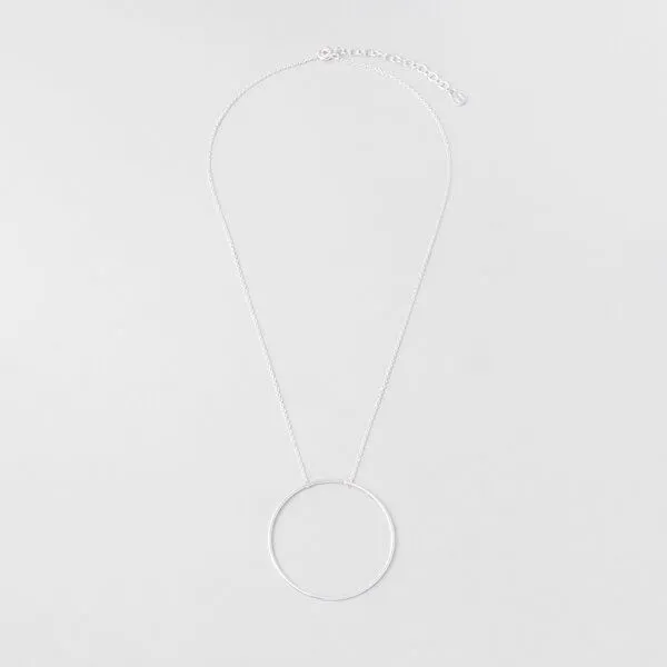 fejn jewelry fejn jewelry Kette big circle mit großem Kreis, Silber, – Produktbild 3 von 4