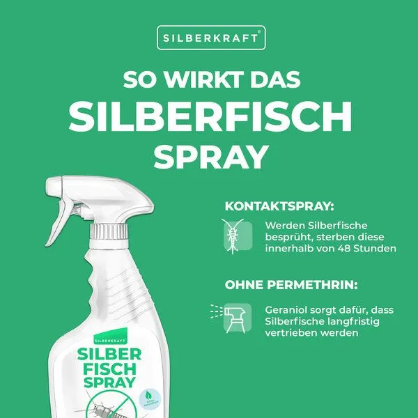 Silberkraft Silberkraft Silberfischspray Bundle 2X 500ml mit Zitronen-Duft, Alternative zu Silberfisch Köder-Dosen und Silberfisch-Fallen – Produktbild 3 von 4