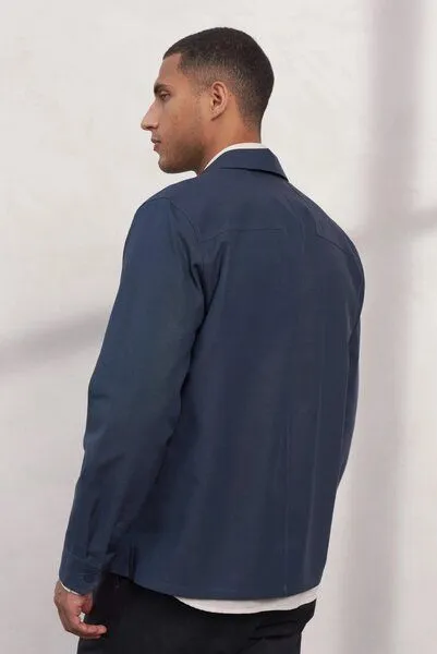 About Companions About Companions Klassisches Overshirt OWE aus einer Tencel-Mix, Blau (tencel navy), – Produktbild 3 von 4