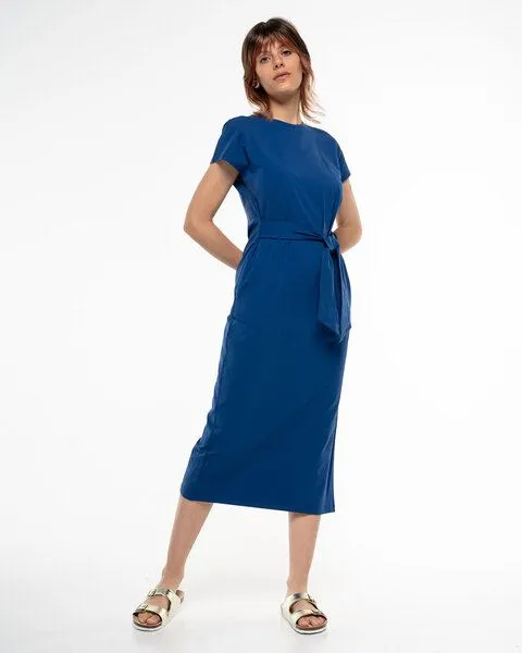 Alma & Lovis Alma & Lovis Legeres Midi-Kleid aus Organic Cotton | Jersey Midi Dress, Azur (blau), – Produktbild 2 von 3