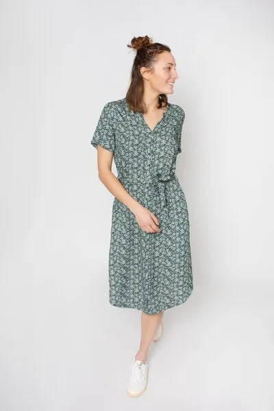 Zerum Zerum Kurzarm-Kleid Modell: Finja aus EcoVero Viskose, Navy (blau), – Produktbild 5 von 5
