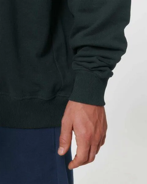 YTWOO YTWOO Oversized Sweatshirt aus reiner Bio-Baumwolle, Dry Handfeel, Schwarz, – Produktbild 4 von 4