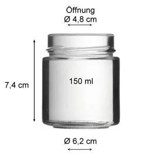 mikken mikken Einmachglas / Gewürzglas 150 ml mit Blueseal Deckel PVC-frei – Produktbild 3 von 4