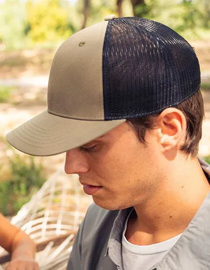 Atlantis Headwear Atlantis Headwear Bryce Mesh Cap zweifarbig aus Recyceltem Polyester, Navy/weiß, – Produktbild 2 von 2