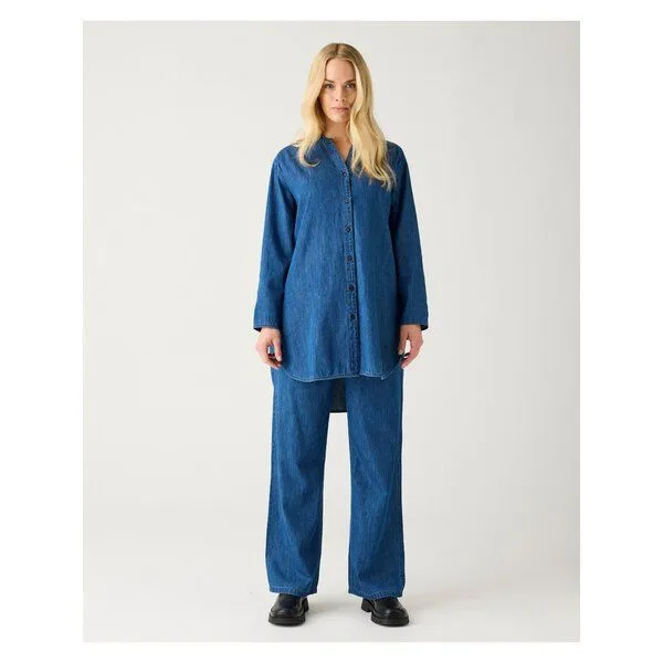 KnowledgeCotton Apparel KnowledgeCotton Apparel Denim Hose POSEY aus Bio-Baumwolle ROC/GOTS/Vegan, Blue, – Produktbild 1 von 2
