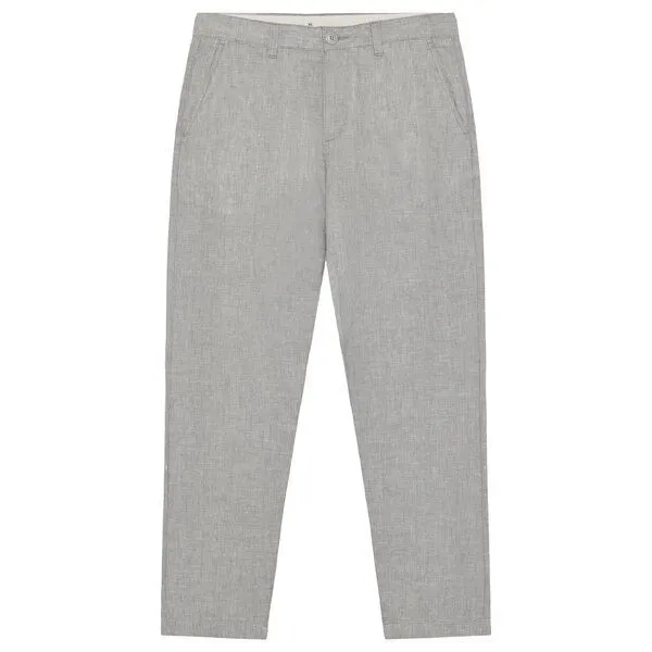 KnowledgeCotton Apparel KnowledgeCotton Apparel Leinen-Hose CHUCK, Ultimate grey - yarndyed, – Produktbild 1 von 4