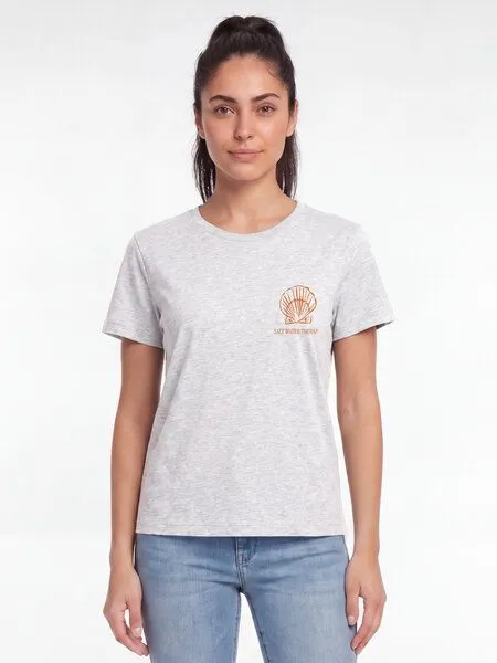 watapparel watapparel T-Shirt Frauen Salt Water Therapy, Cool heather grey, – Produktbild 3 von 4