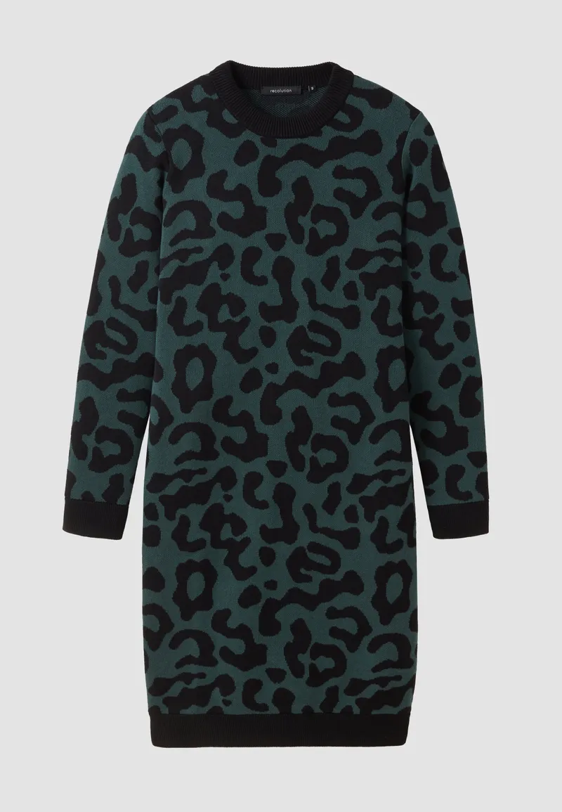 recolution Recolution Damen vegan Kleid Amaranthus Leo In Dunkelgrün, Dunkelgrün, – Produktbild 1 von 2