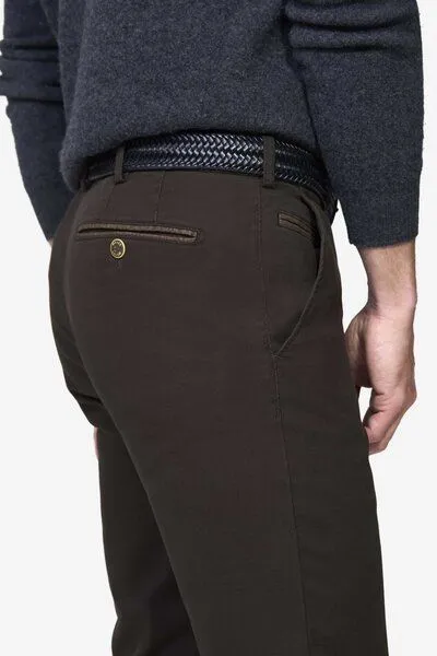 Meyer MEYER Chino im Canvas-Look, Braun (braun), – Produktbild 4 von 4
