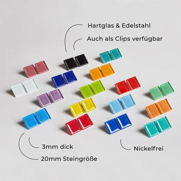 ALEXASCHA ALEXASCHA Auffällige Statement Ohrringe aus Glas | PUREFORM, Malachitgrün, – Produktbild 4 von 4