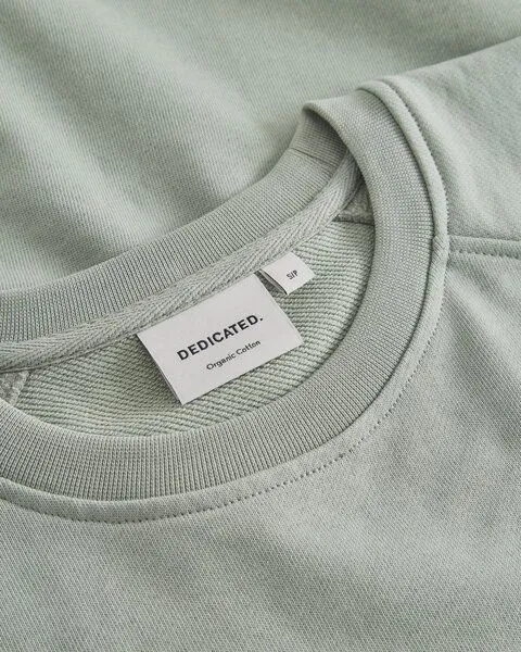 Dedicated DEDICATED Sweatshirt Ystad Base - aus Bio-Baumwolle, Iceberg green (grün), – Produktbild 3 von 3