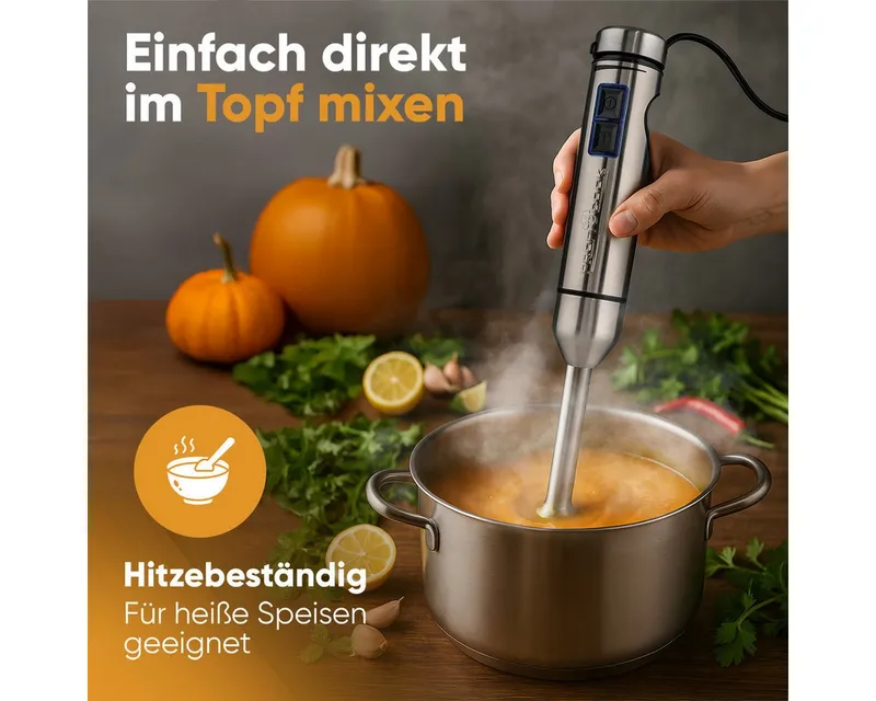 ProfiCook ProfiCook Stabmixer PC-SM 1317, Stabmixer 1000W, extra langer Mixstab, DC-Motor – Produktbild 6 von 6