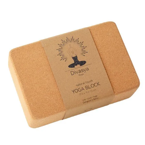 Divasya Divasya Yogablock "natural touch" aus Kork / mittlere Größe / abgerundete Ecken, Magic arrow, – Produktbild 3 von 3
