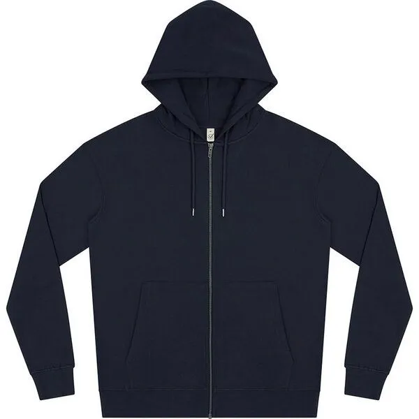 Earth Positive Earth Positive Unisex Zip-UP Hoodie Jacke reiner Bio Baumwolle, Navy blue, – Produktbild 1 von 1