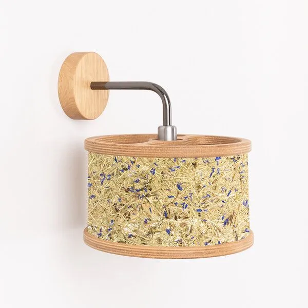 ALMUT von Wildheim ALMUT von Wildheim Almheu Pendellampe aus 100 % Tiroler Bio-Gräsern, Heu & kornblumen (grün/blau), – Produktbild 2 von 8